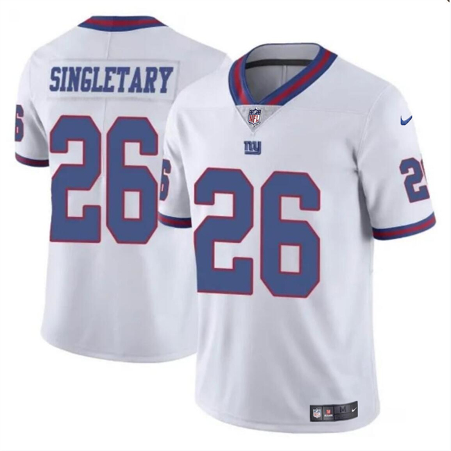 Men's New York Giants #26 Devin Singletary White Color Rush Limited Football Stitched Jersey